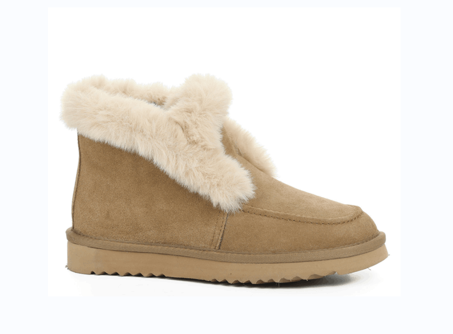 Winter Suede & Faux Wool Thermal Boots