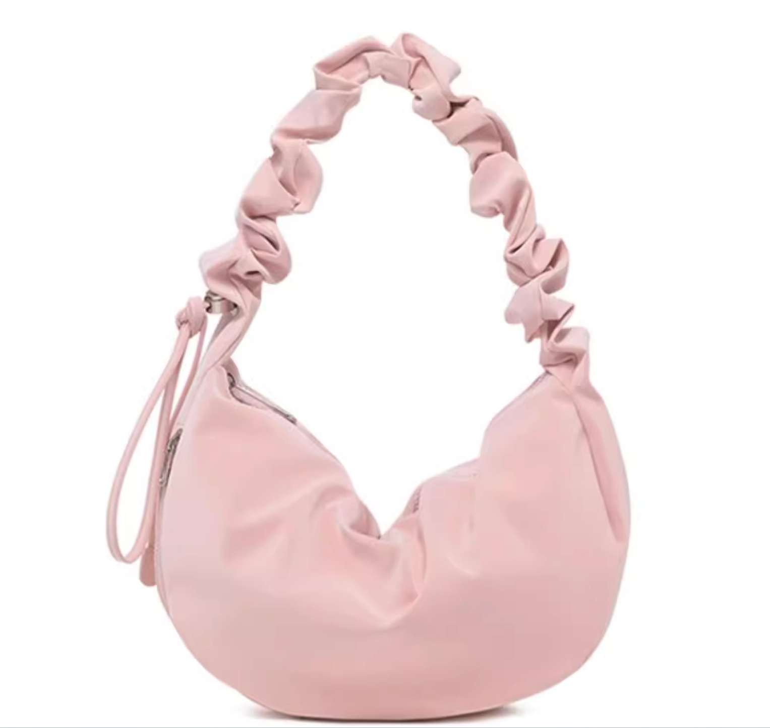 Pleated-Handle Satchel