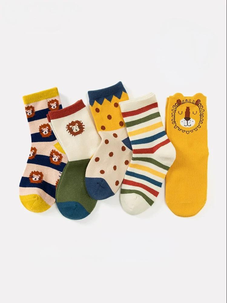 Kids' Cotton Anti-Slip Crew Socks