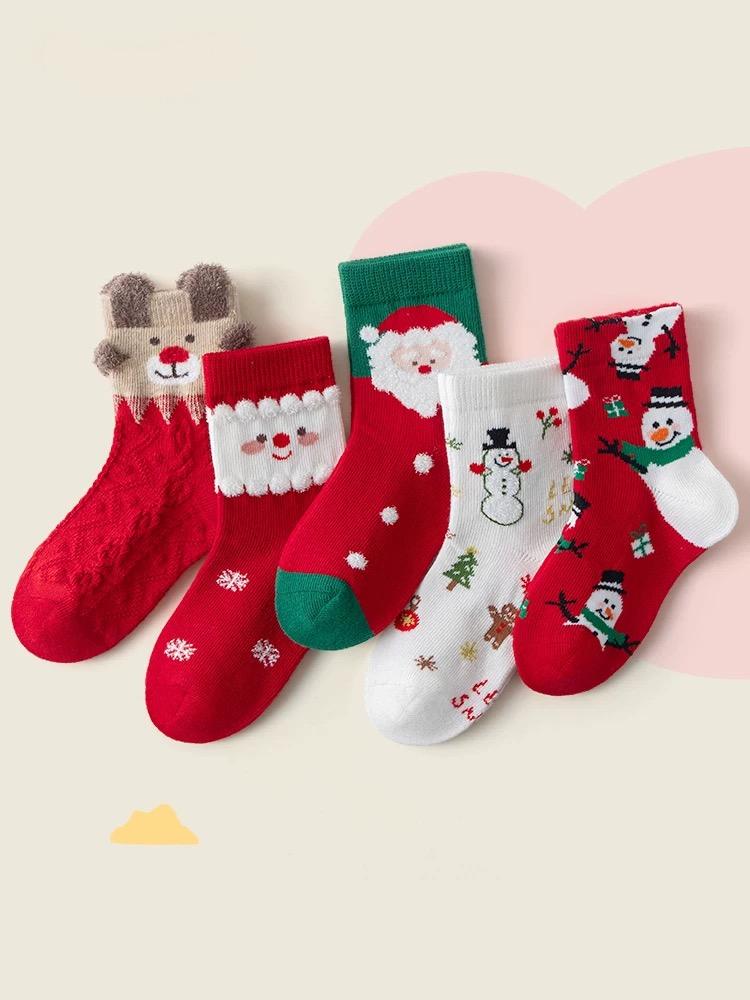 Kids' Christmas Cotton Socks
