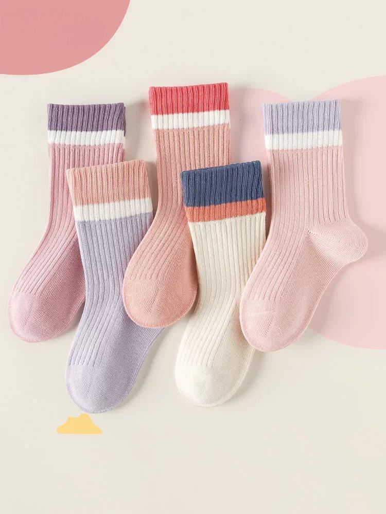 Kids' Cotton Sports Socks (Minimalist Style)